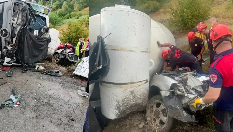 Beton Mikseri Trafik Kazası: Otomobilin Üzerine Devirildi, 1 Ölü 1 Yaralı!
