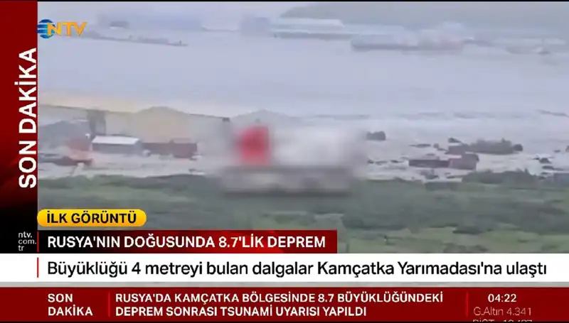Kamçatka'da Tsunami Alarmı: İlk Dalgalar Kıyılara Vurdu