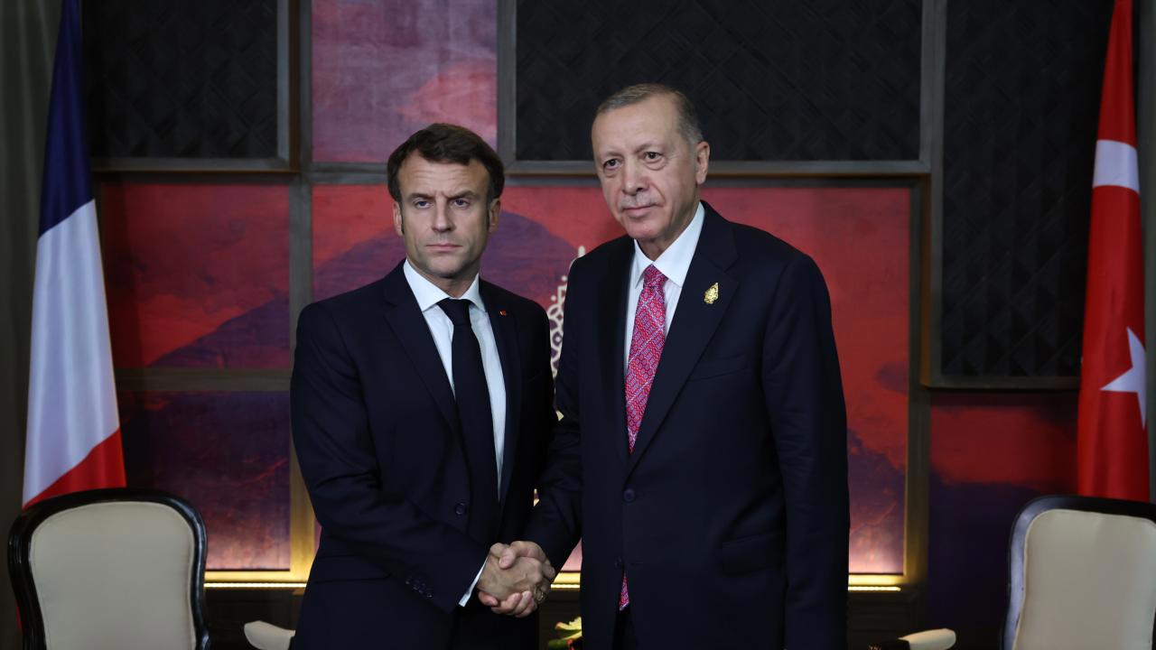 Cumhurbaşkanı Erdoğan, Fransa Cumhurbaşkanı Macron ile bir araya geldi