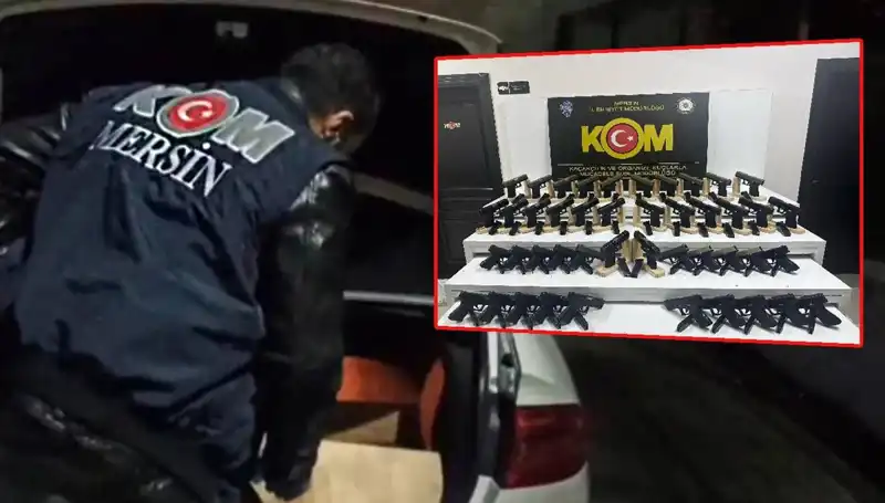 Mersin'de Şok Baskın: Otomobil Deposu Zannedilen Silah Yüklü!