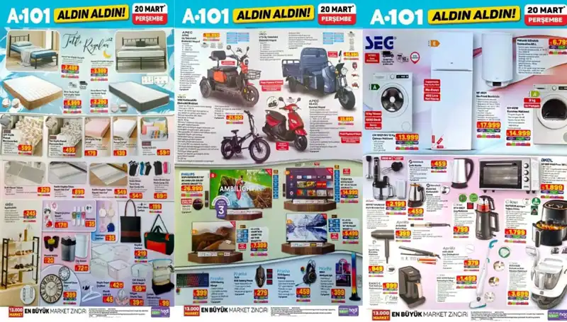 20 Mart'ta A101'de Neler Var? Ayakkabılıktan Halıya, Yatak ve Karyolaya Her Şey Burada!