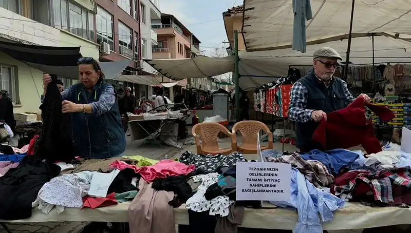 İhtiyaç Sahiplerine Umut Olacak: Pazarda "İyilik Tezgahı" Açıldı